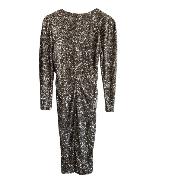 International Concepts‎ Gold Sequin Gown Formal  Evening Party Sparkle Small NWT - Picture 3 of 16